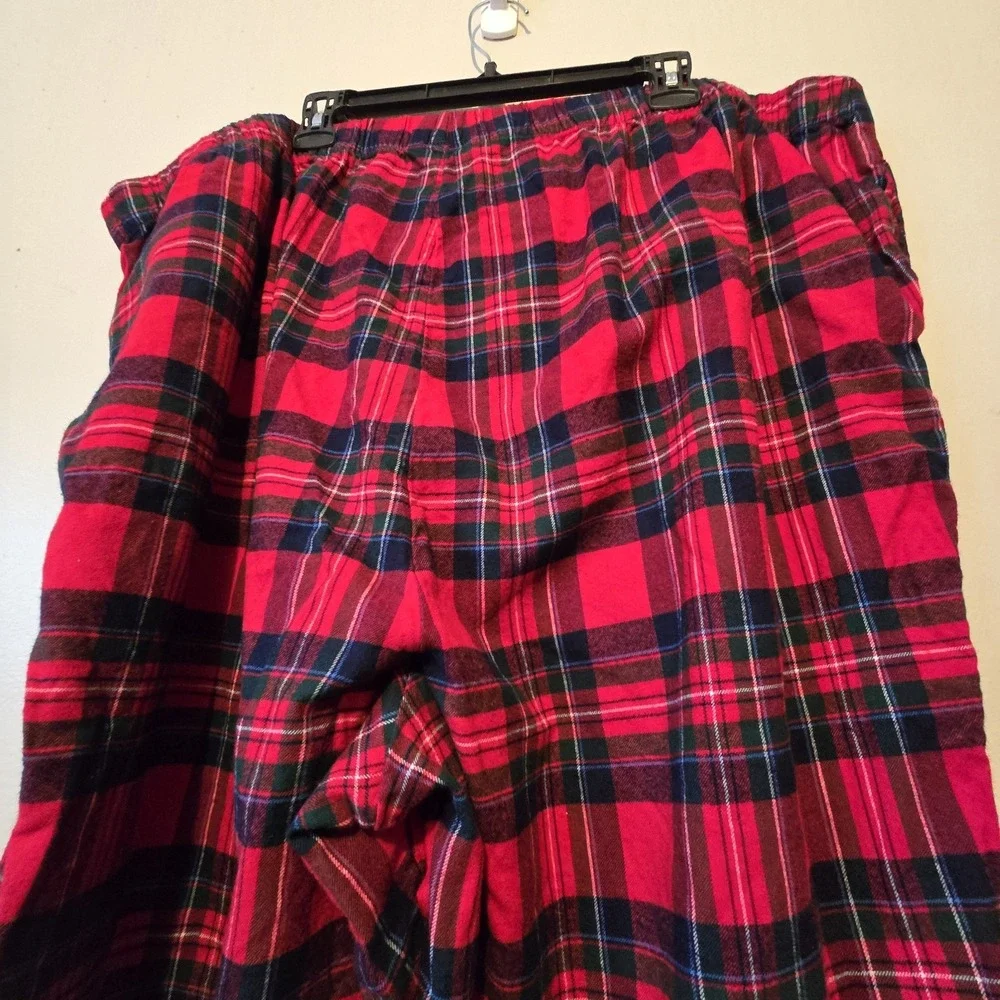 Vineyard Vines Plaid Flannel Pajama Set Womens Plus 3X Red Classic‎ Warm Holiday